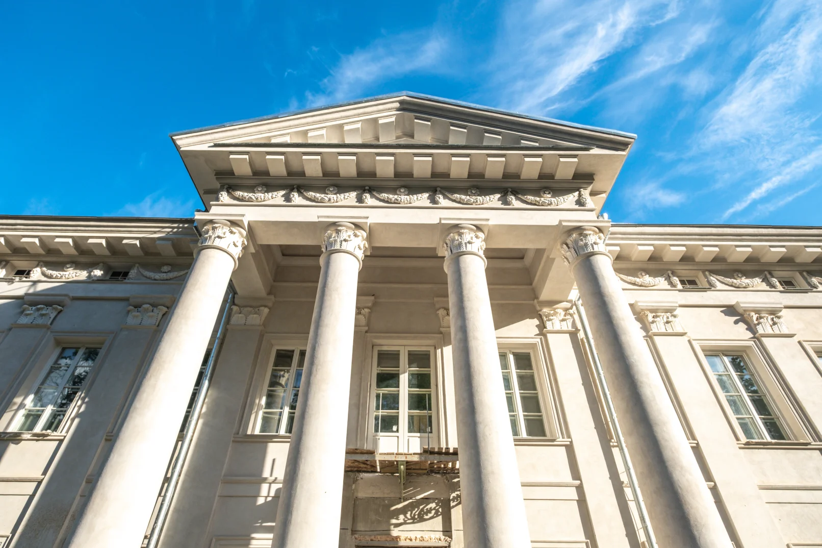 Courthouse steps and railing